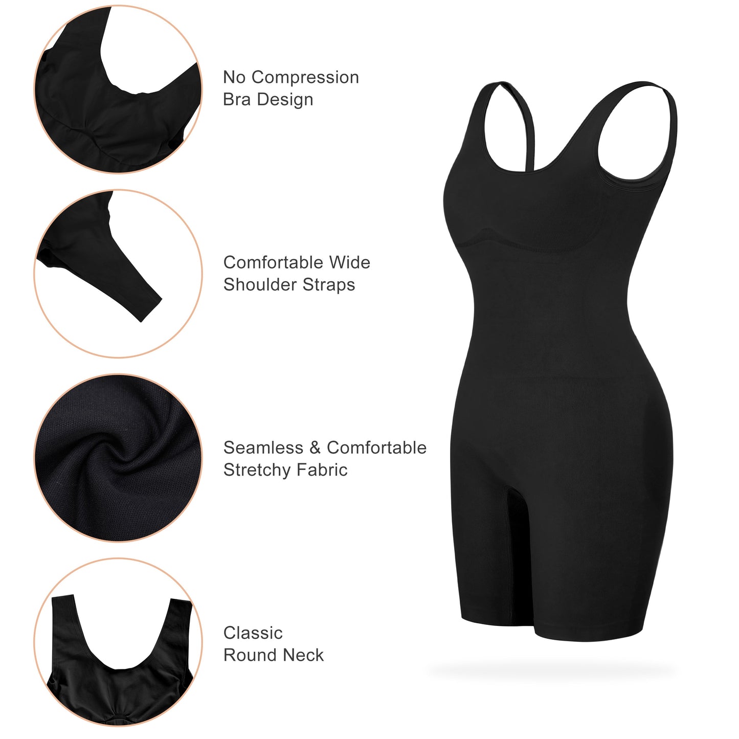 Full Body Waist and Tummy Control Butt Lifting Shapewear