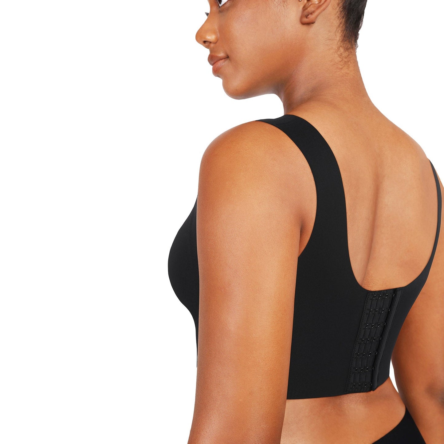 Seamless V-Neck Bra Tank – Built-In Support & Back Smoothing