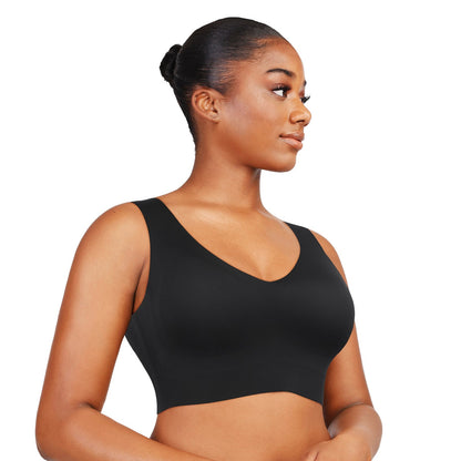 Seamless V-Neck Bra Tank – Built-In Support & Back Smoothing