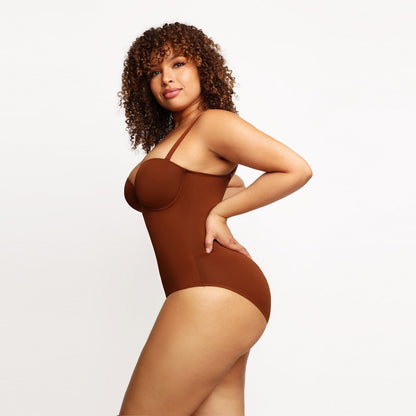Tummy Control Cup Bra Thong Fajas Bodysuit