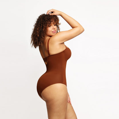 Tummy Control Cup Bra Thong Fajas Bodysuit