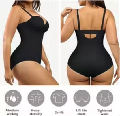 Tummy Control Cup Bra Thong Fajas Bodysuit